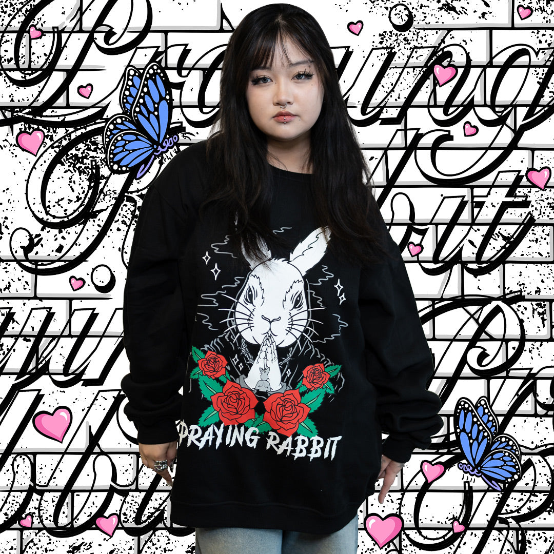 Praying Rabbit Crew Neck