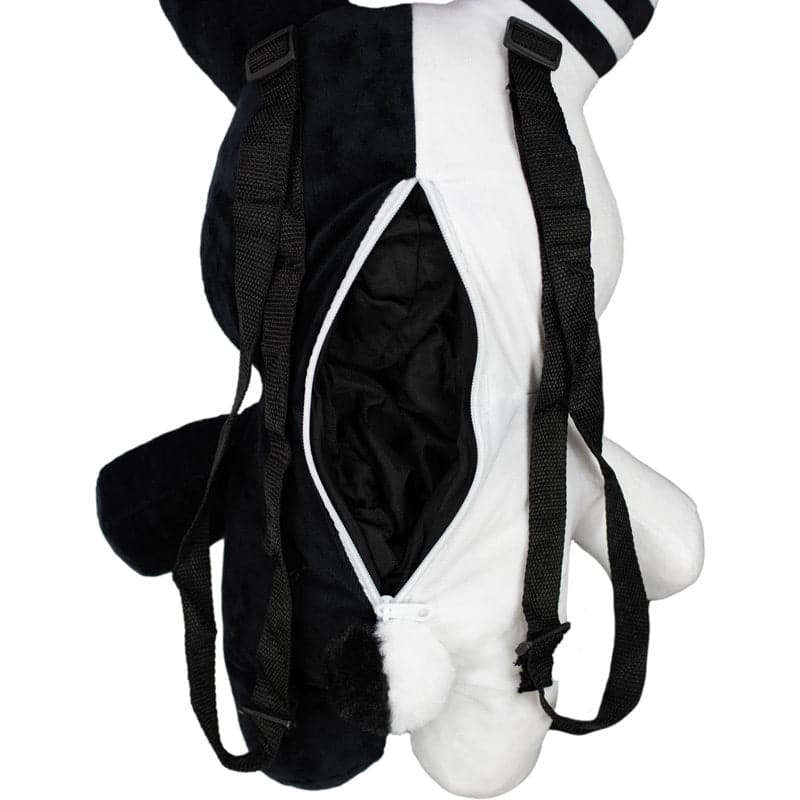 Plush Bunny Backpack Black and White With Heart Eyes – PRAYING RABBIT