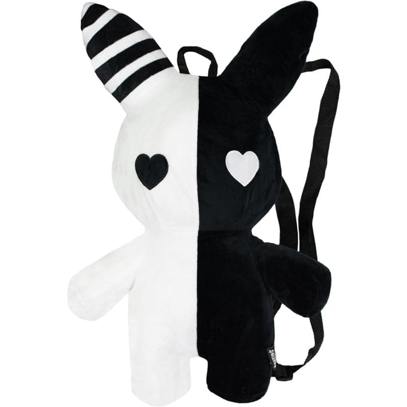Black/White Kawaii Canvas Bunny Backpack SP14495