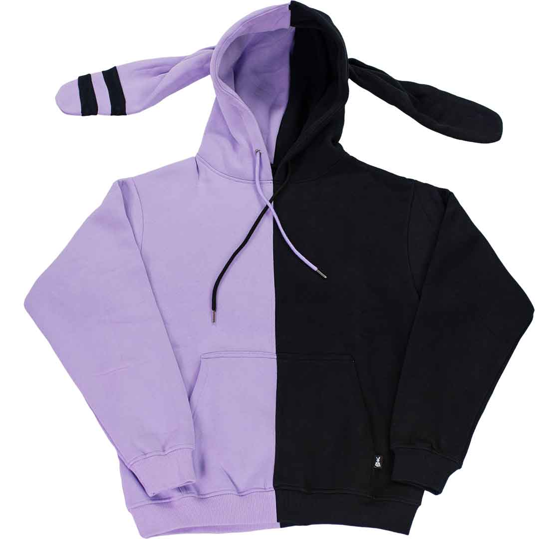 Black bunny hoodie outlet with ears